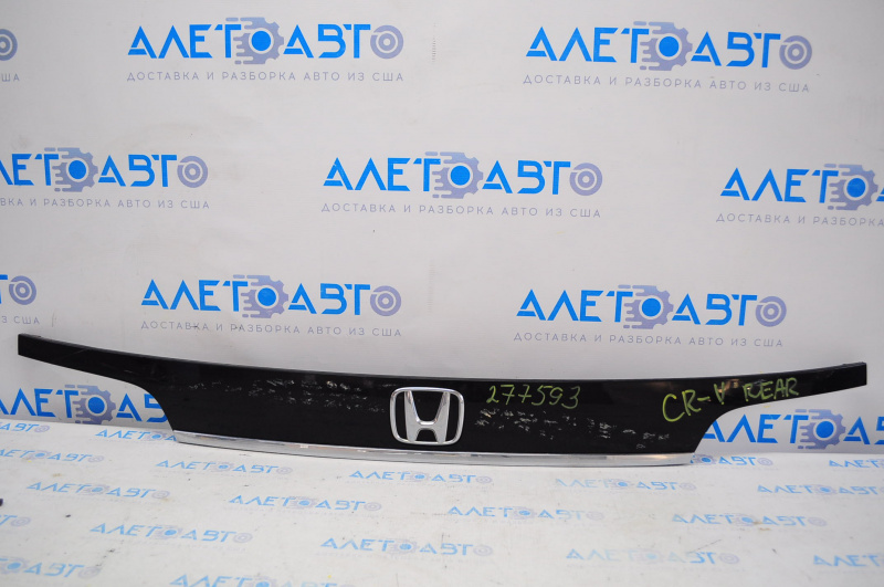Upper trunk door molding Honda CRV 12-14 prerest with emblem, scratches