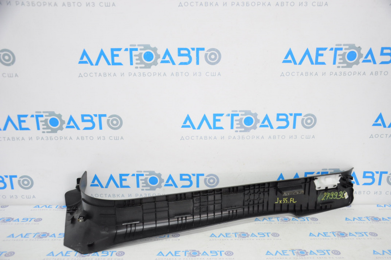 Door sill trim front left inner Infiniti JX35 QX60 13- black, type 1, worn