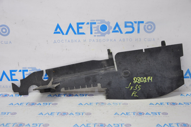 Left radiator deflector Infiniti JX35 QX60 13-15 prerest, fastening defect