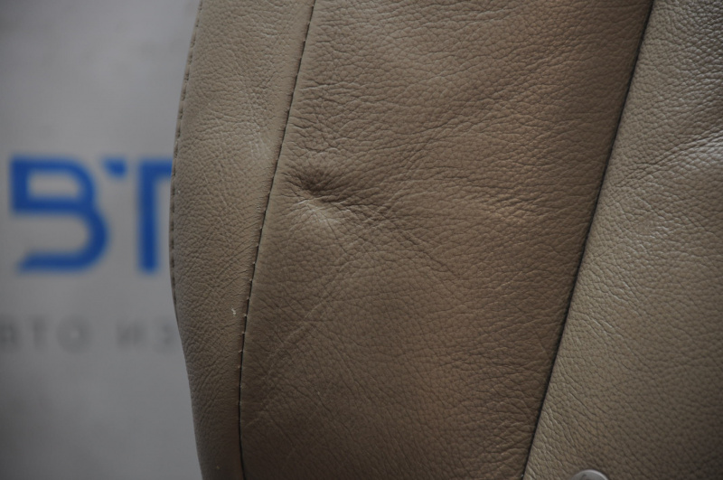 Seat 2 row right Toyota Sequoia 08-14 leather beige, leather defect