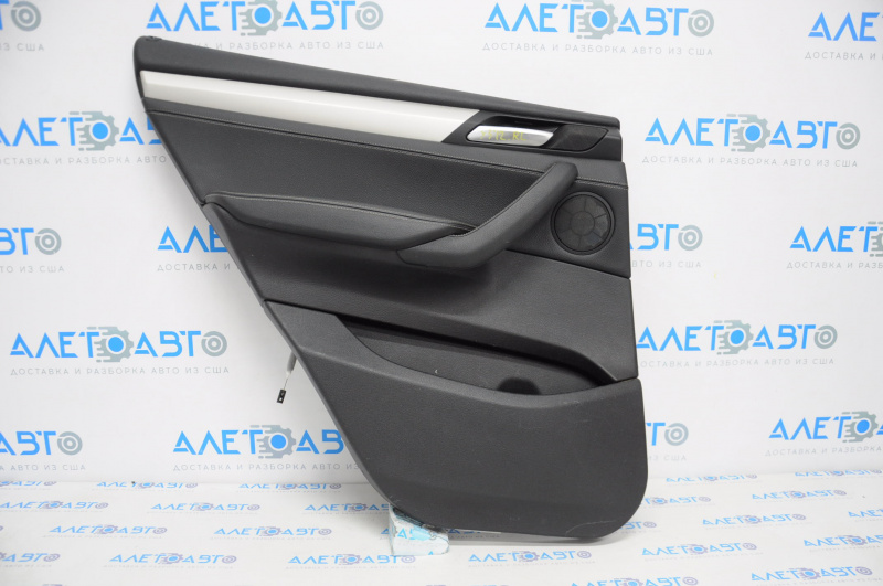 Door trim card rear left BMW X3 F25 11-17 leather black without curtain, scratches