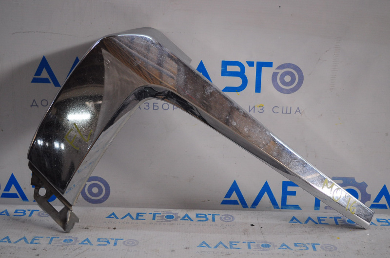 Front bumper molding chrome central left Mitsubishi Outlander 16-22 rest, break fastening