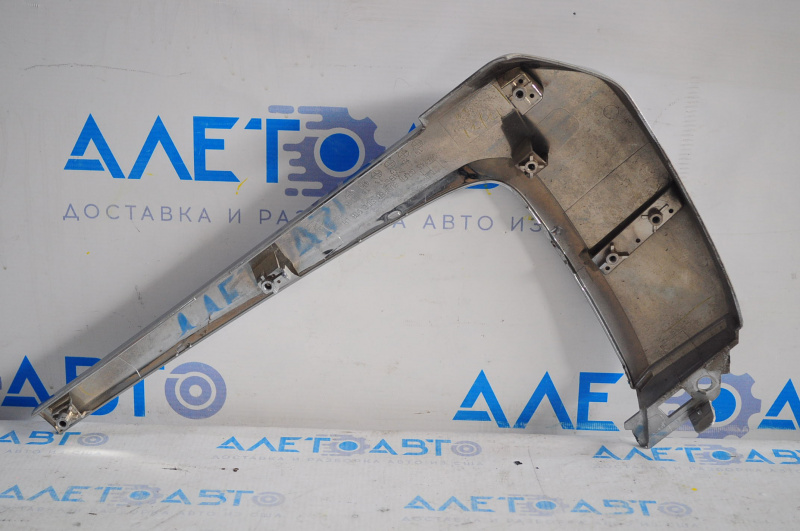 Front bumper molding chrome central left Mitsubishi Outlander 16-22 rest, break fastening