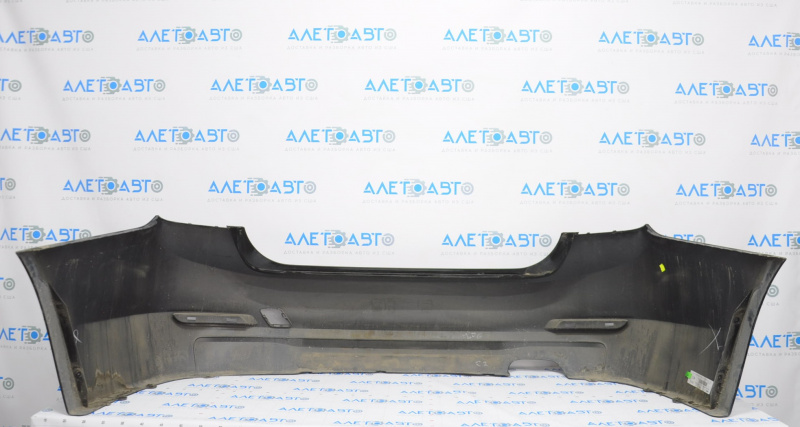 Bare rear bumper BMW 3 F30 12-15 without parking sensors, black, bumpers