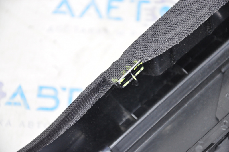 Upper center pillar trim belt left Mercedes CLA 14-19 black, fabric tear, broken fastener