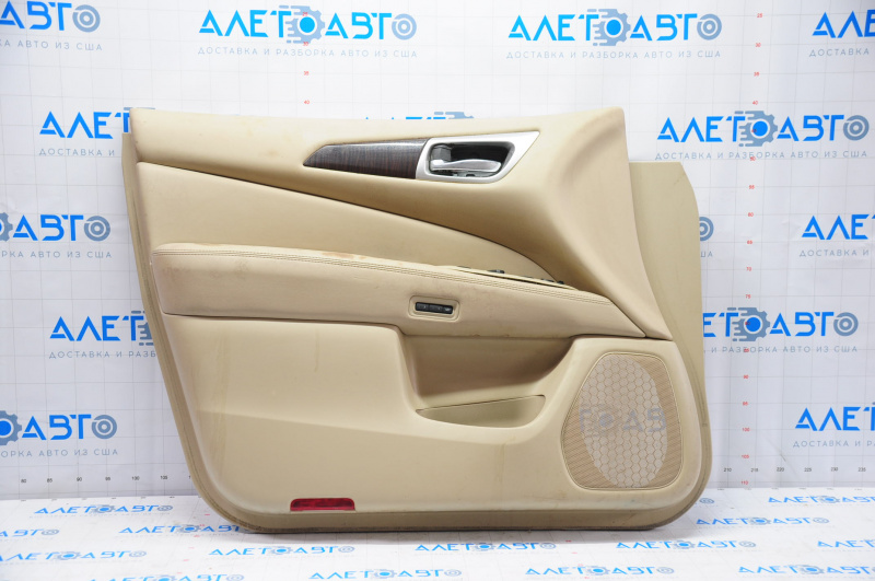 Door trim card front left Nissan Pathfinder 13-16 leather beige, for dry cleaning