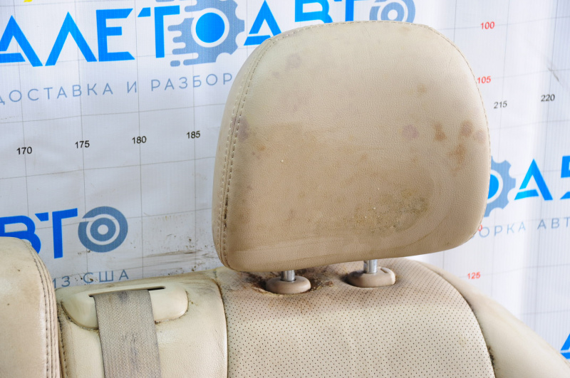 Rear row of seats 2nd row Nissan Pathfinder 13-16 beige leather, needs cleaning, cracks on leather