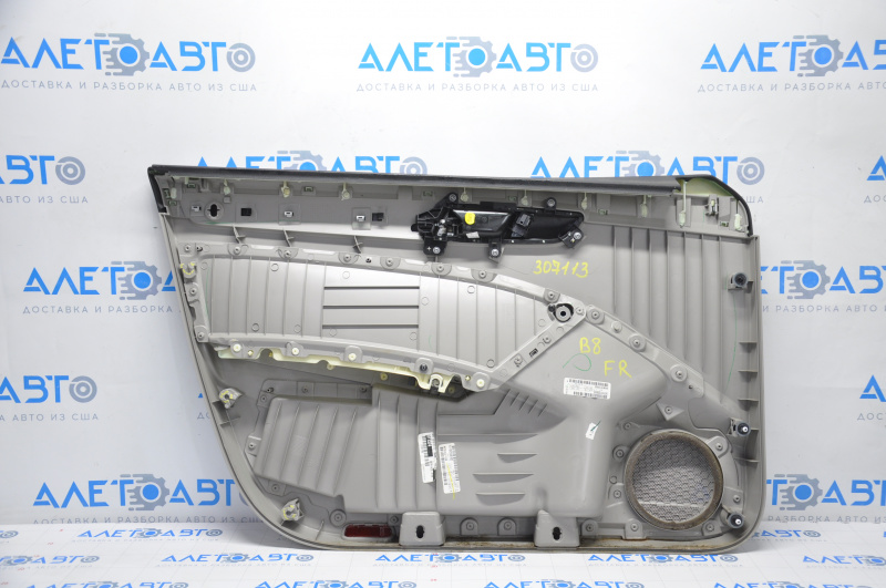 Door trim card front right VW Passat b8 16-19 USA gray, broken crepe, for dry cleaning, rubbed