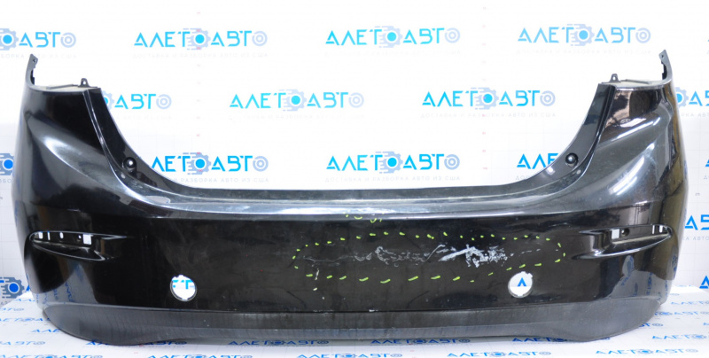 Rear bumper bare Mazda 3 14-18 BM scratches, painted, cracked mount