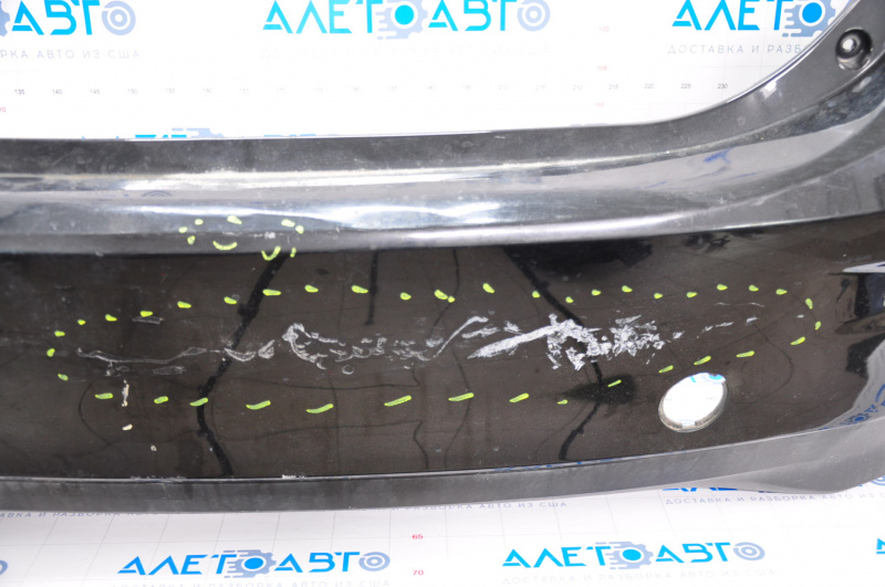 Rear bumper bare Mazda 3 14-18 BM scratches, painted, cracked mount
