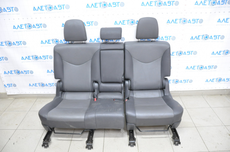 Rear row of seats 2 row Toyota Prius V 12-14 leather dark gray