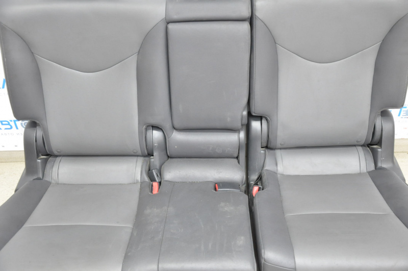 Rear row of seats 2 row Toyota Prius V 12-14 leather dark gray