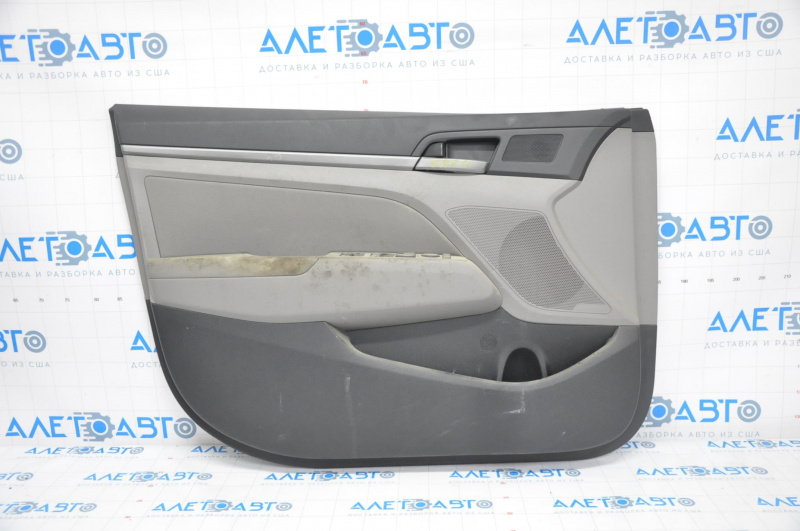 Door trim card front left Hyundai Elantra AD 17-18 rag gray for dry cleaning