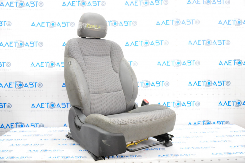 Passenger seat Hyundai Sonata 11-14 without airbag, manual, dark gray leather, dry-cleanable