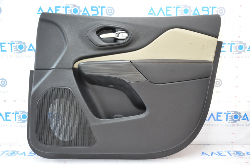 Door trim card front right Jeep Cherokee KL 14-18 black with beige insert, for cleaning