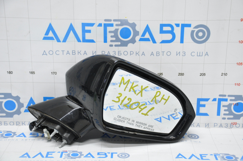 Right side mirror complete Lincoln MKX 16-17 14 pin, BSM, turn signal, water in turn signal