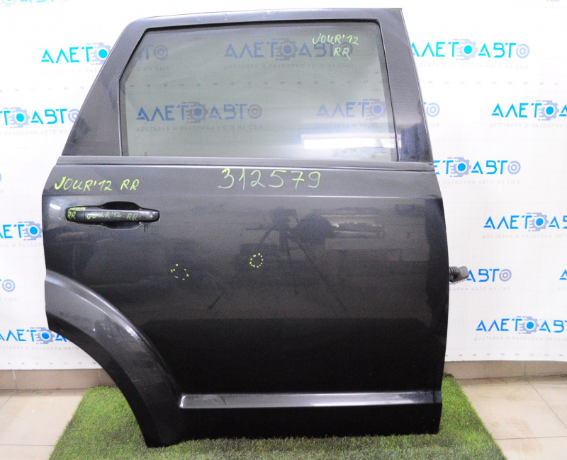 Door assembly rear right Dodge Journey 11-20 black PXR, dents