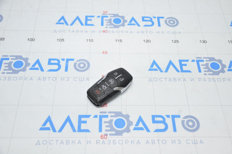 Lincoln MKX 16-smart 5 button key, worn, chrome peeled off, no bottom part