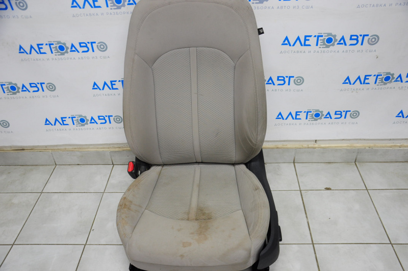Driver's seat Hyundai Sonata 15-19 without airbag, electric, cloth gray, scratch, under chemical