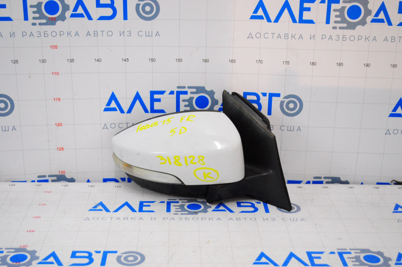 Side mirror right complete Ford Focus mk3 15-18 rest 7 pins, turn signal, white YZ