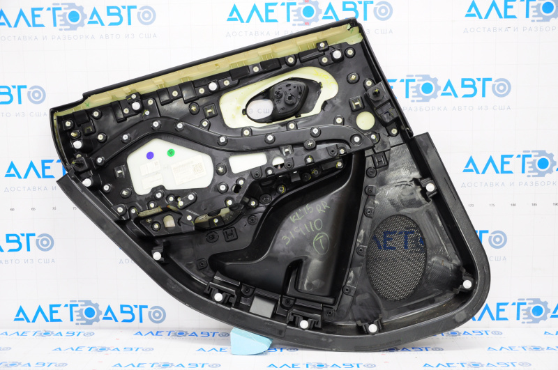 Door trim card rear right Jeep Cherokee KL 14-18 black with gray insert, for dry cleaning