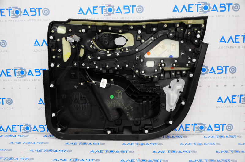Door trim card front left Jeep Cherokee KL 14-18 black with gray insert, for dry cleaning