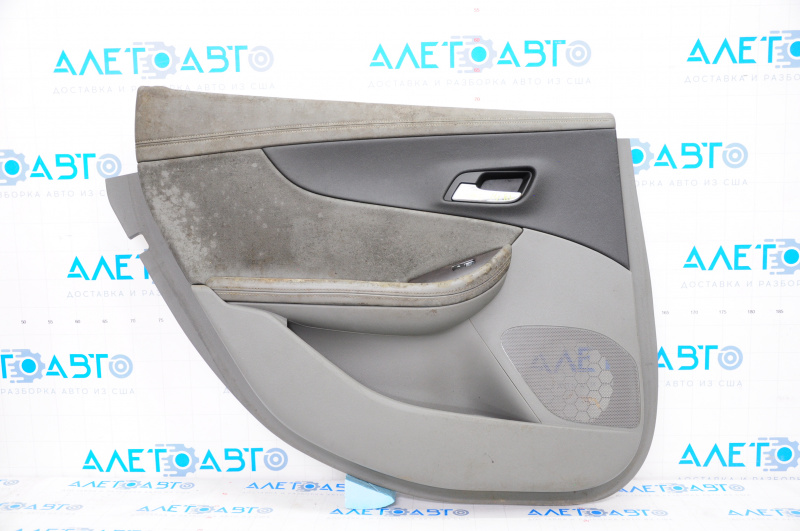 Door trim card rear left Chevrolet Impala 14-20 gray with gray insert leather, armrest leather, for dry cleaning