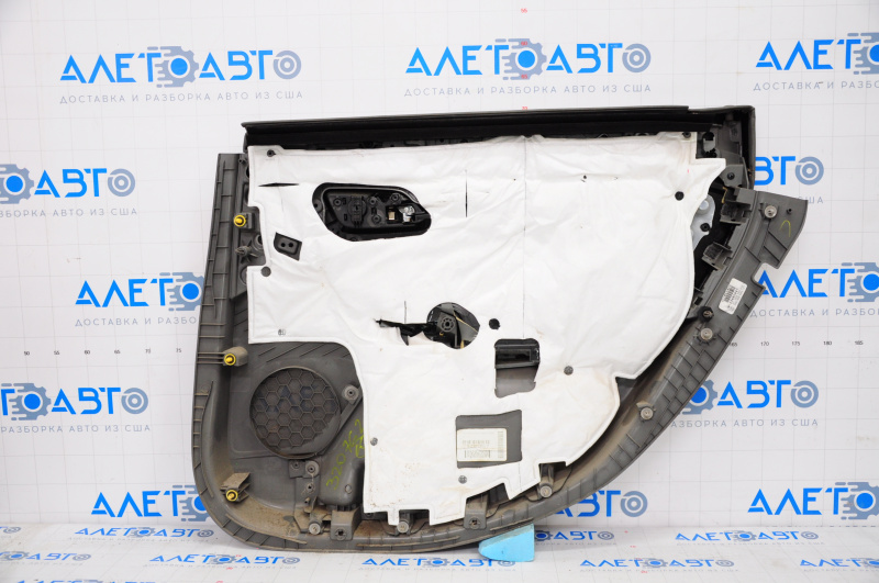 Door trim card rear left Chevrolet Impala 14-20 gray with gray insert leather, armrest leather, for dry cleaning