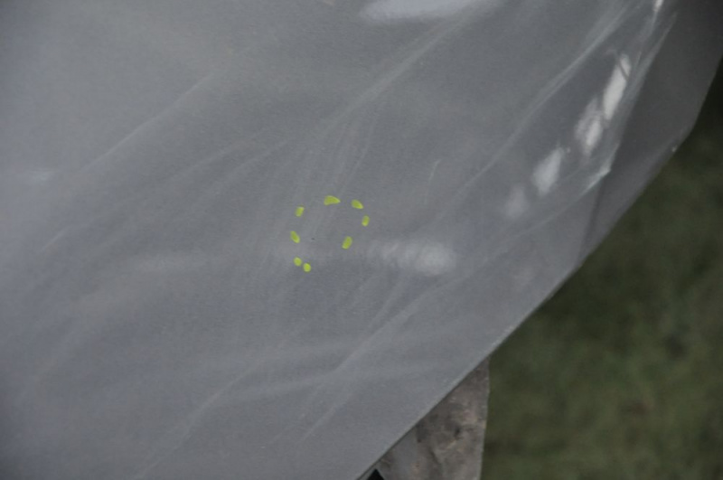Quarter wing rear right Hyundai Sonata 11-12 graphite, small bumps