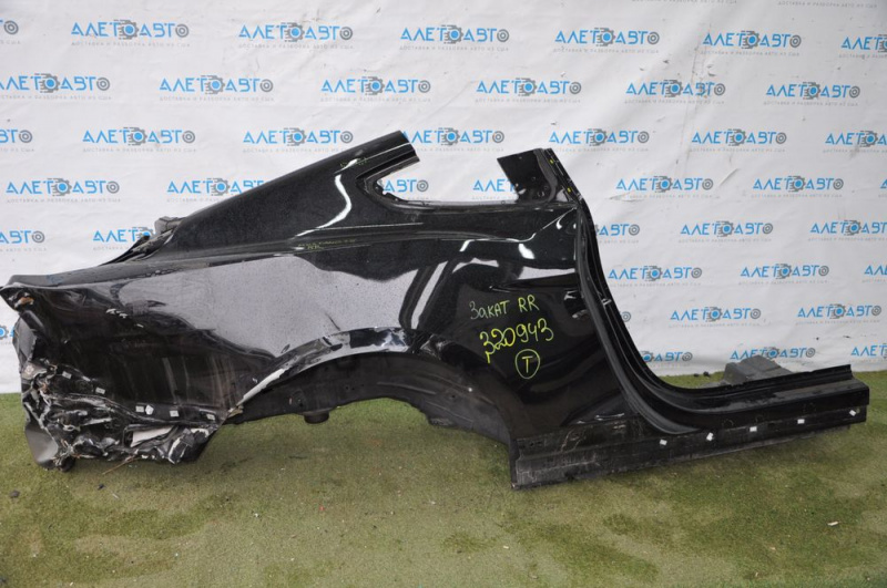 Sunset wing rear right Ford Mustang mk6 15-23 coupe, black, bumps on the threshold