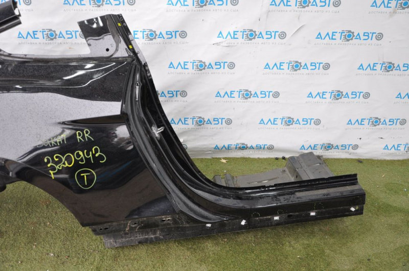 Sunset wing rear right Ford Mustang mk6 15-23 coupe, black, bumps on the threshold