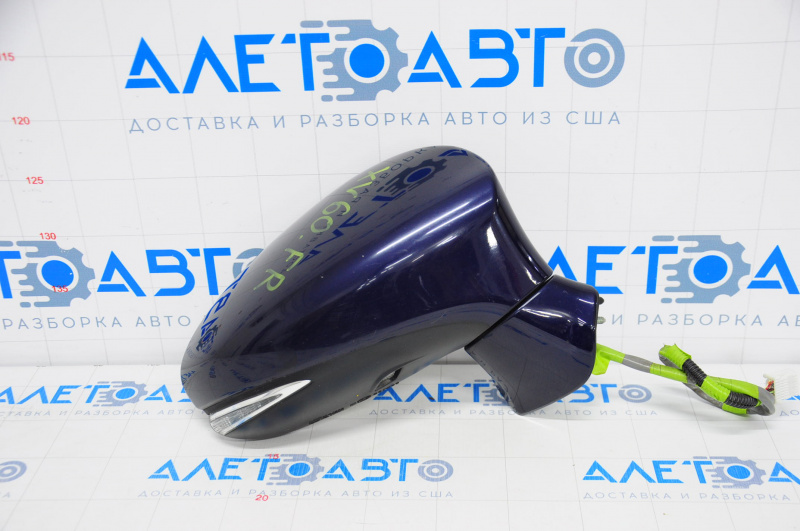 Side mirror right assembly Lexus ES300h ES350 13-15 13 pins, backlight, turn signal, blue