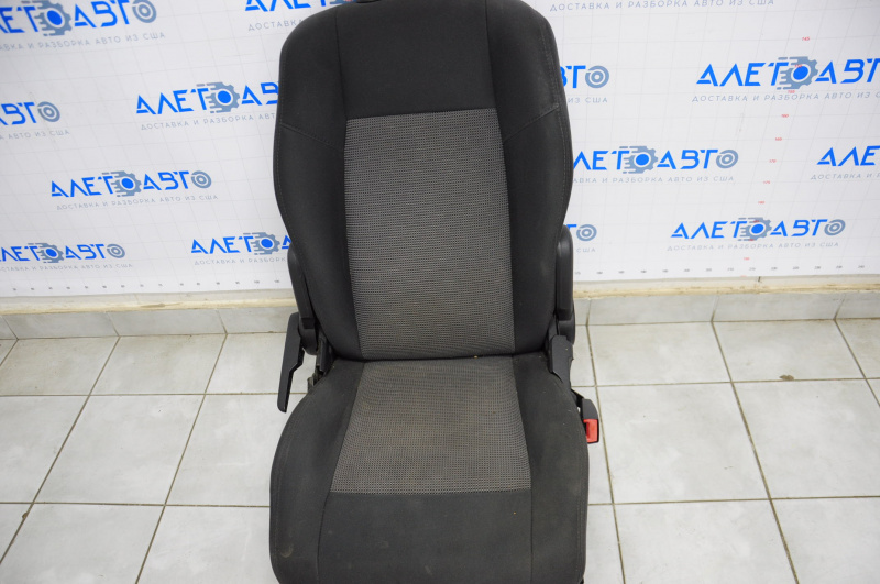 Passenger seat Jeep Compass 11-14 without airbag, mechanical, heating, cloth black, no overlay