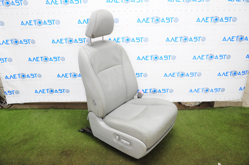 Passenger seat Toyota Highlander 08-10 with airbag, leather gray