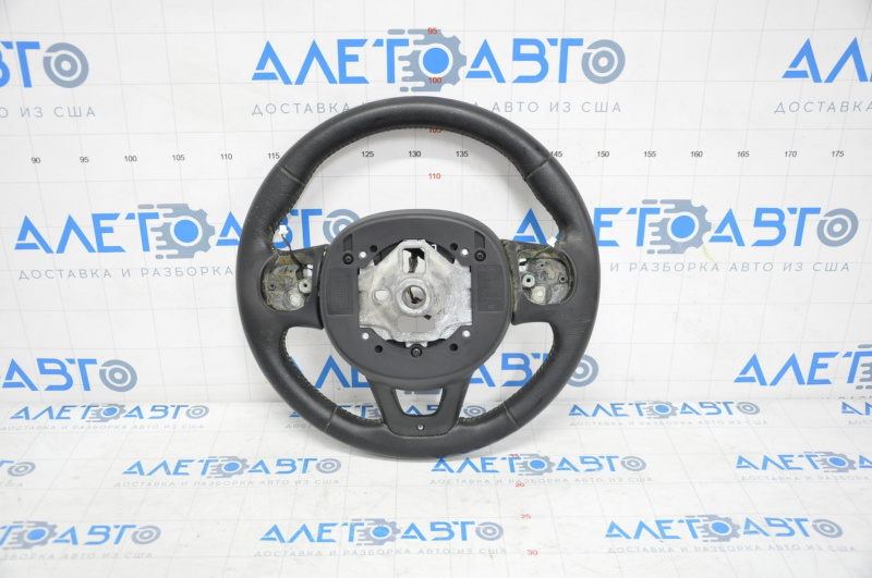 Naked steering wheel Jeep Renegade 15-17 leather black, without cushion and buttons, with overlay