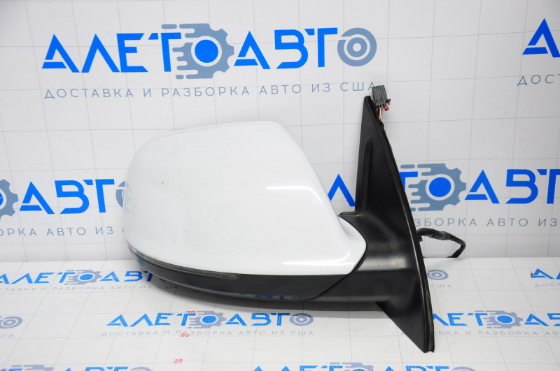 Right side mirror complete Audi Q7 4L 10-15 15 pins, auto warehouse, dimming, swivel, heating, white