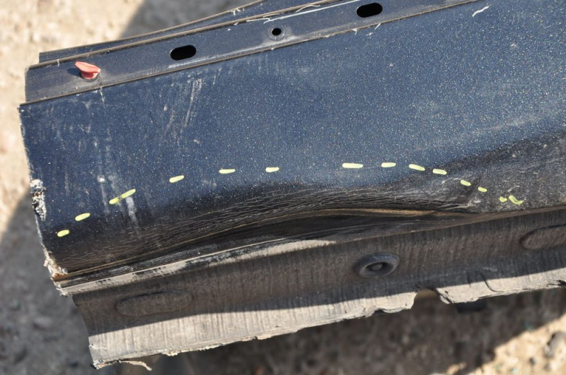 Quarter wing rear left Chevrolet Malibu 13-15 graphite, small bumps, dented threshold