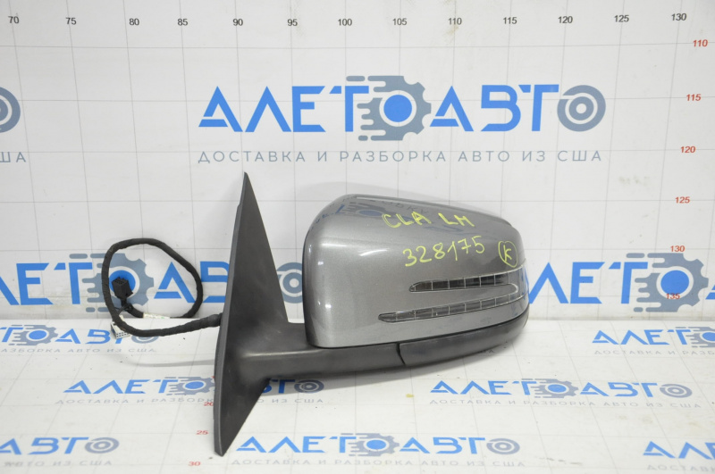 Left side mirror complete Mercedes CLA 14-19 13 pins9+4, auto-then, turn, heated, graphite 787