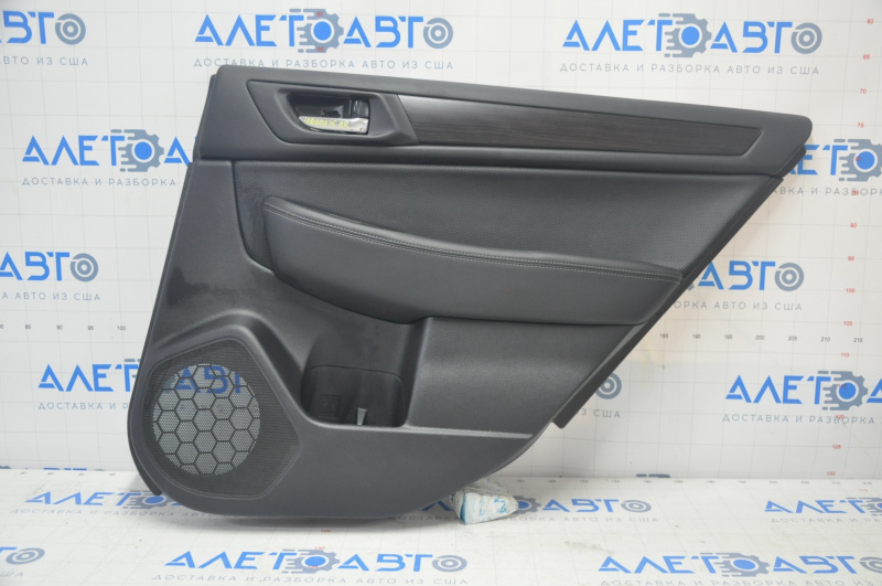 Door trim card rear right Subaru Legacy 15-19 leather, black, brown insert, scratches
