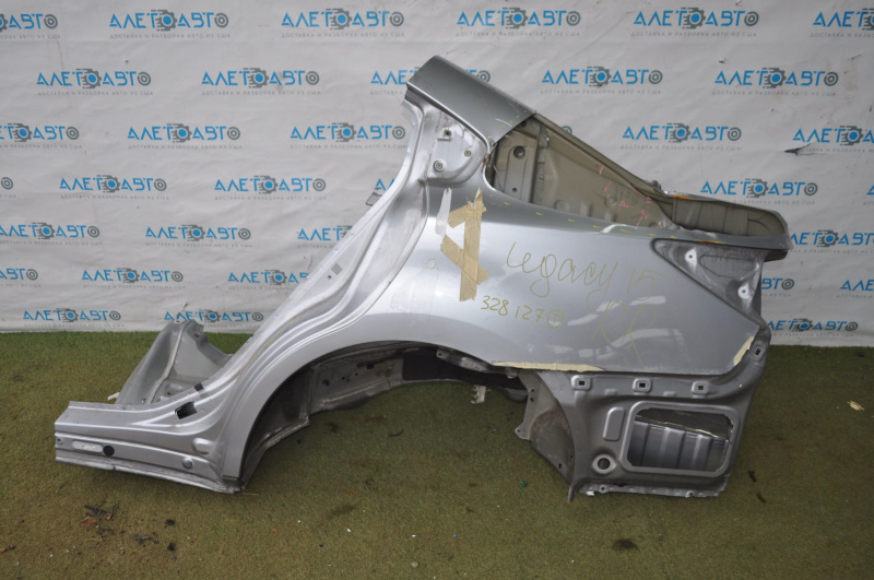 Quarter wing rear left Subaru Legacy 15-19 silver, part cut out