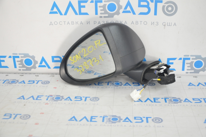 Left side mirror complete Hyundai Sonata 20-23 3 pins, black, dents