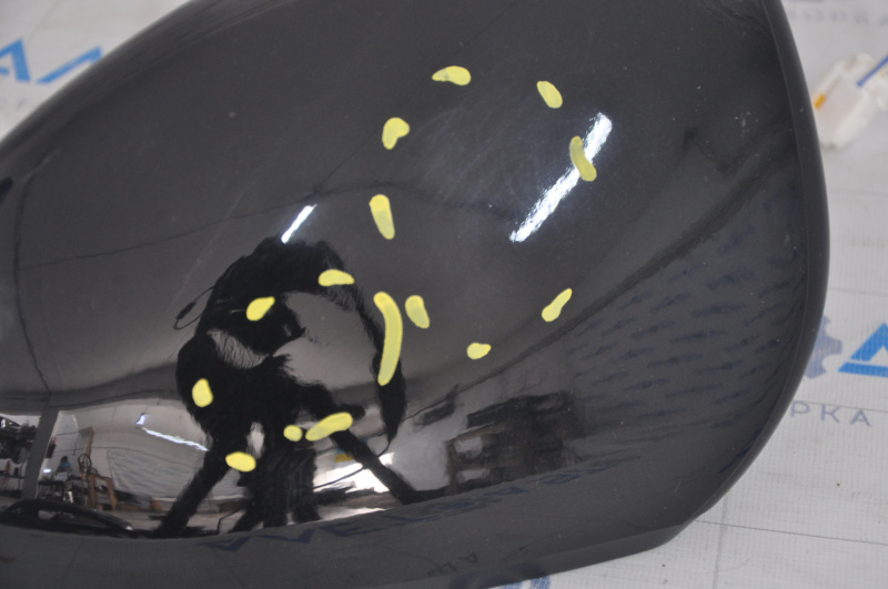 Left side mirror complete Hyundai Sonata 20-23 3 pins, black, dents