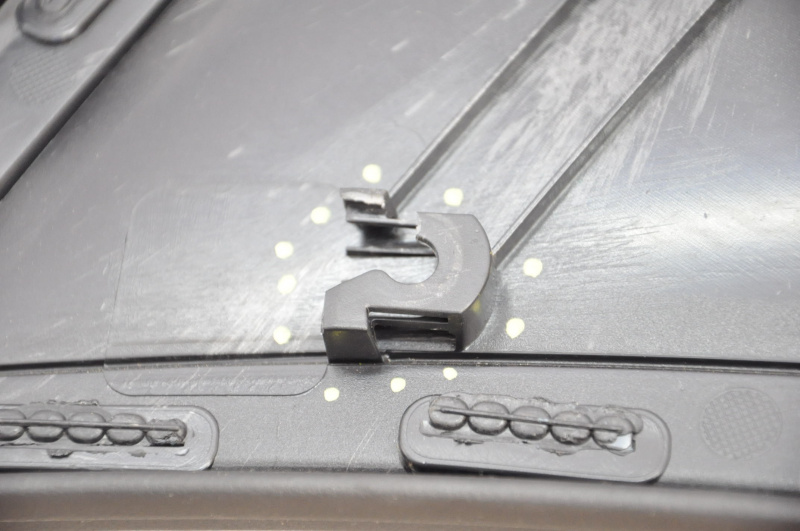 Door trim card rear right Audi A4 B8 13-16 rest black with beige insert leather, rubber armrest, molding under wood gloss, sedan, without curtain, broken crepe, scratches