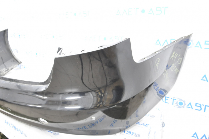 Bare rear bumper Audi A4 B8 13-16 rest for parking sensors black LZ9Y, broken fastener