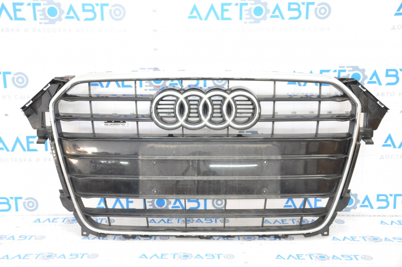 Radiator grille assembly Audi A4 B8 13-16 rest gloss, with badge
