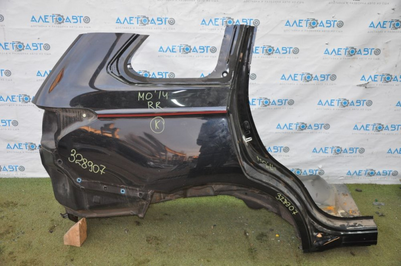Quarter wing rear right Mitsubishi Outlander 14-20 black, small pokes