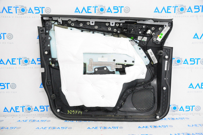 Door trim card front right Lincoln MKC 15-19 leather black with wood insert