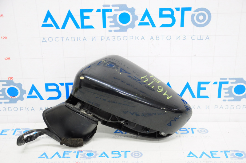 Side mirror left Mazda 6 13-16 5 pins, black, turn signal, without overlay