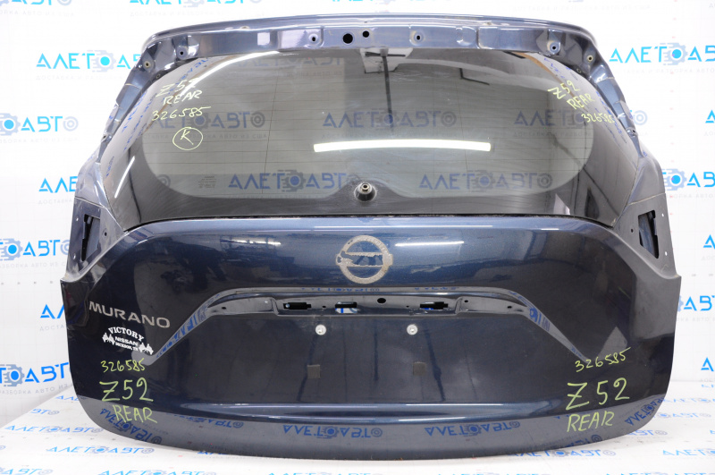 Naked trunk door with glass Nissan Murano z52 15-16 blue RBG