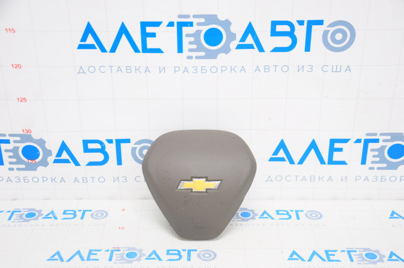 Airbag in steering wheel driver Chevrolet Malibu 16-25 gray, rusty pyropatron